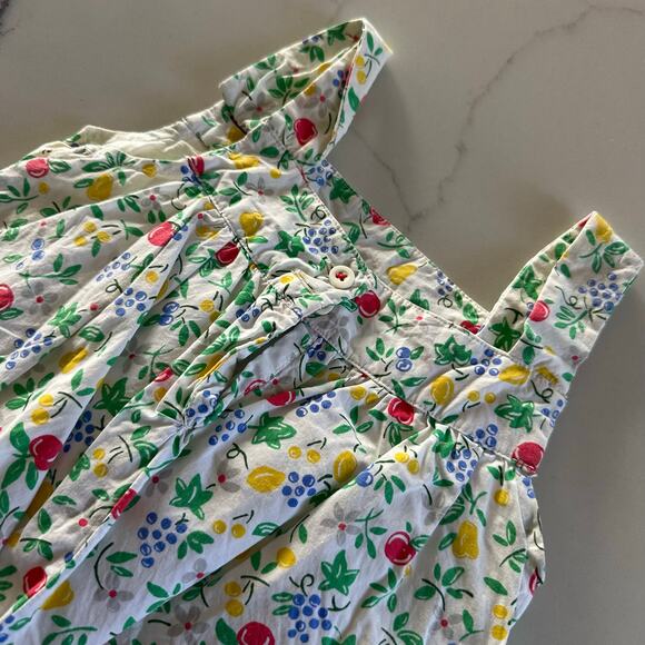 Baby Boden White Floral Fruit Dress Size 2-3 Years - Picture 7 of 7